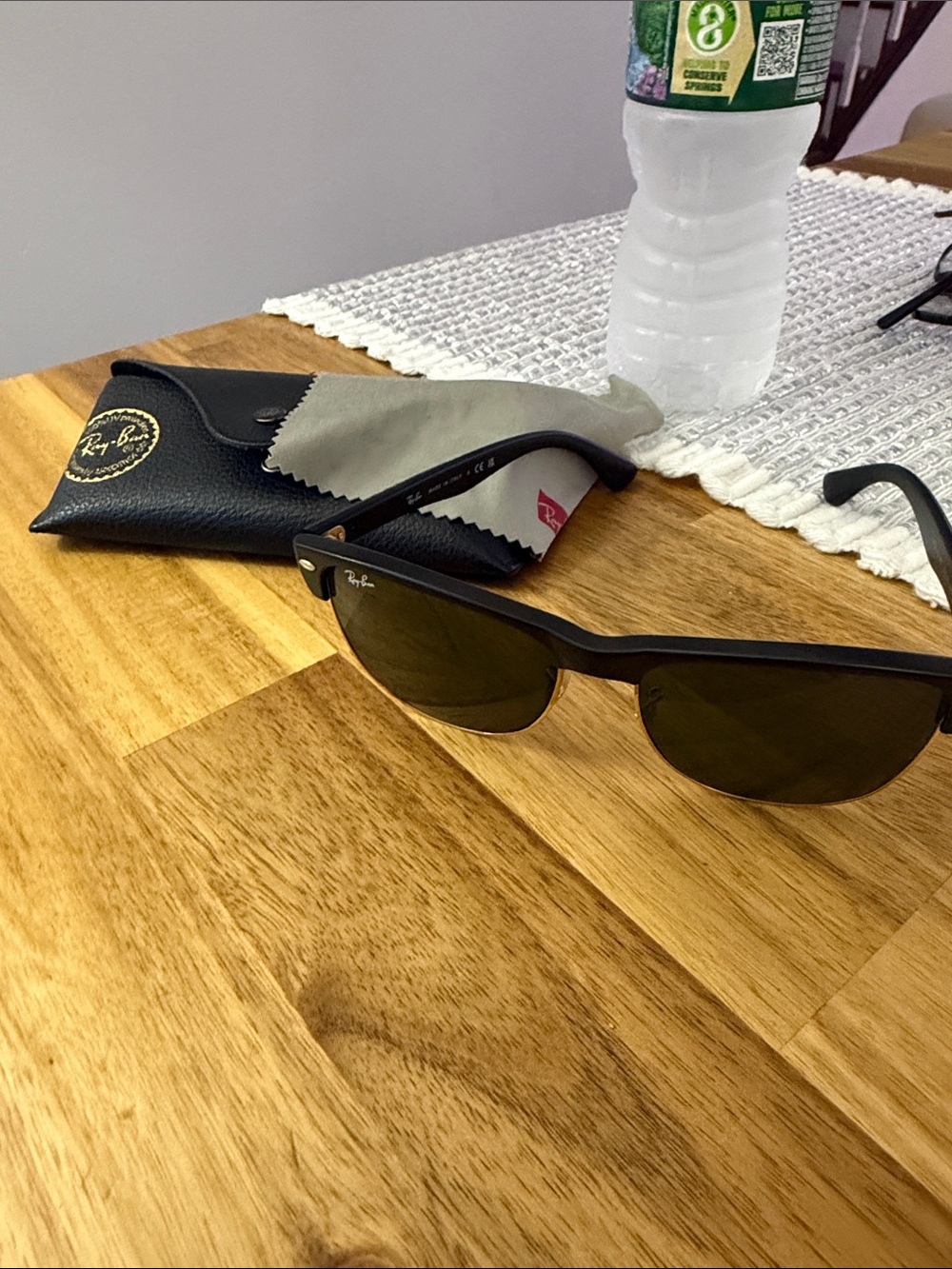 Sunglasses on table